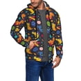 thumbnail image 2 of Honeii Dinosaurs in Space Print Hoodies for Men, Pullover & Full Zip, Breathable Zip up Hoodie, Sweatshirt-Small, 2 of 5