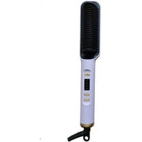 Hair Straightener Brush Hair Straightener Comb Anti-Scald Hair Straightening Brush Fast Heating Ceramic,Best Choice (Color : Purple, Size : 27 * 4.5cm)