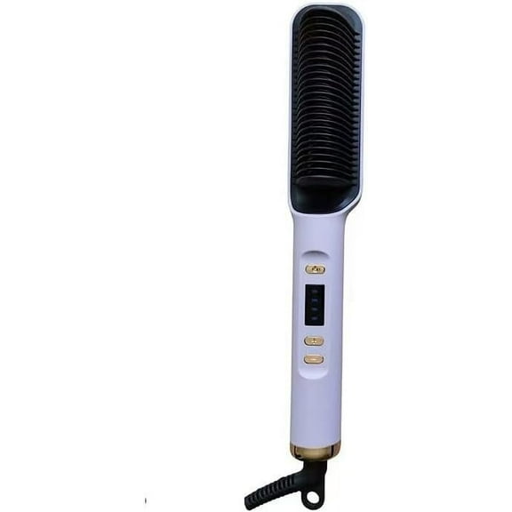 Hair Straightener Brush Hair Straightener Comb Anti-Scald Hair Straightening Brush Fast Heating Ceramic,Best Choice (Color : Purple, Size : 27 * 4.5cm)