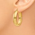 thumbnail image 3 of Real 14kt Yellow Gold Hoop Earrings; for Adults and Teens; for Women and Men, 3 of 4