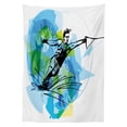thumbnail image 3 of Ambesonne Sports Tablecloth Rectangular Table Cover, Exotic Sealife Hobby, 60"x90", Blue Black, 3 of 4
