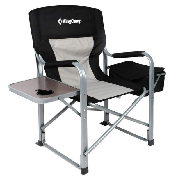 Kingcamp Heavy Duty Steel Camping Folding Director Chair With Cooler Bag And Side Table Walmart Com Walmart Com