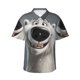 thumbnail image 1 of Fotbe Smiling Polar Bear Camisa Hawaiana para Hombre Unisex – Camisa Casual de Verano con Botones de Manga Corta de Algodón y Lino,Large, 1 of 7