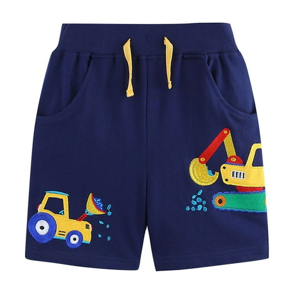 Cinvoph Shorts for Toddler Boys Summer Casual Elastic Waist Core Shorts Print Athletic Shorts with Pockets