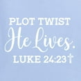 thumbnail image 5 of Wild Bobby Plot Twist He Lives Luke 24:23 Inspirational/Christian Men Long Sleeve Shirt, Light Blue, X-Large, 5 of 5