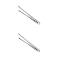 thumbnail image 2 of Kearding Pinzas para barbacoa de acero inoxidable, pinzas antideslizantes de varios tamaños, pinzas para pan, bistec, utensilios ligeros para Largo 2piezas, 2 of 6
