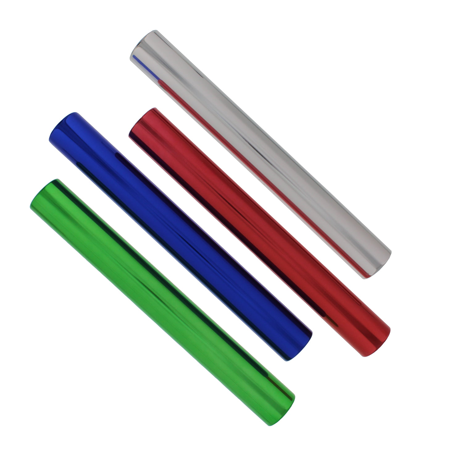 Red White Aluminum Athletic Track and Field Racing Relay Stick 