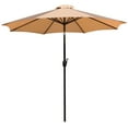 thumbnail image 2 of Merrick Lane Tan 9' Round UV Resistant Outdoor Patio Umbrella With Height Lever And 33° Push Button Tilt, 2 of 12