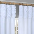 thumbnail image 3 of Exclusive Fabrics Exclusive Fabric Ruched Textured Faux Dupioni Silk Curtain (1 Panel) Ice 50 X 96 96 Inches, 3 of 5