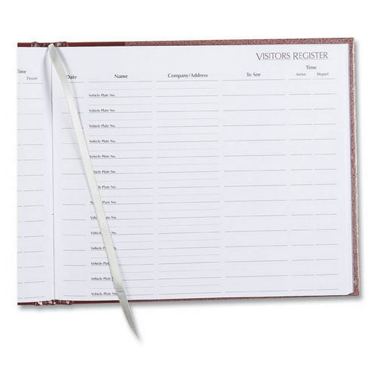 Amazon.com : Visitor Register Book, Burgundy Hardcover, 128