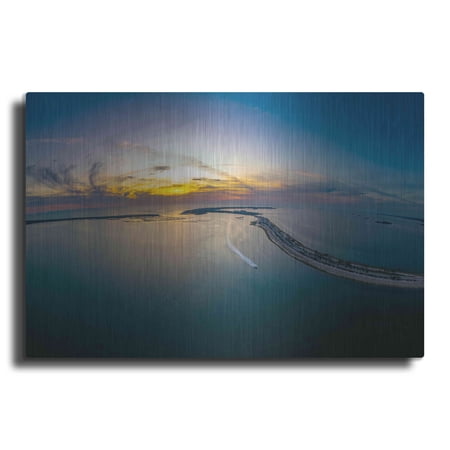 Luxe Metal Art 'Florida - Dunedin Caseway Sunset' by Luxe Portfolio, Metal Wall Art, 16"x12"