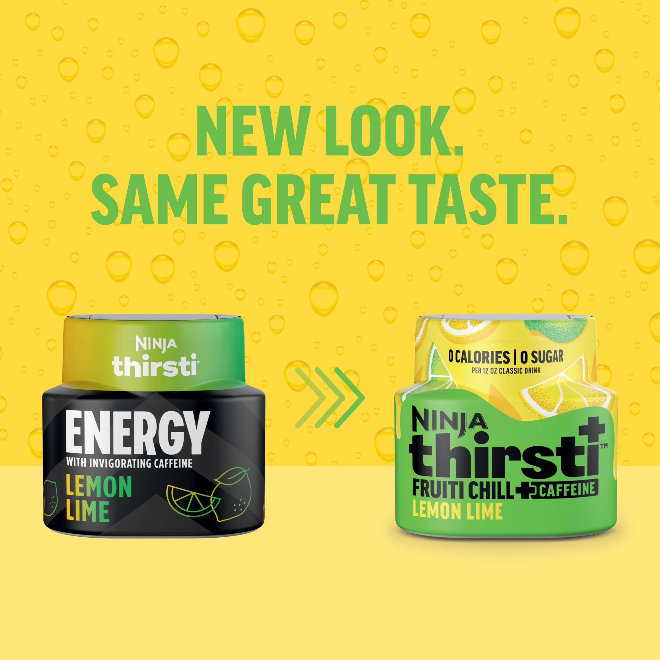 (2 pack) Ninja Thirsti FRUITI CHILL + CAFFEINE Lemon Lime Flavored Liquid Water Drops, 1 Flavor Pod, WCFLELI61