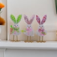 thumbnail image 3 of Jesscasday Holiday Flannel Cloth Bird Figurines Lovely Plushie Rabbit Eared Birds Statues, 3 of 12