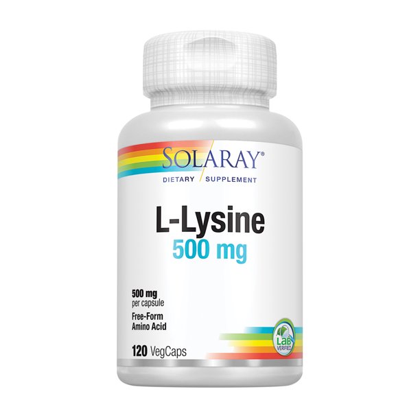 Solaray LLysine 500mg Amino Acid Healthy Cognitive, Immune System
