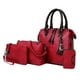 thumbnail image 2 of 4 bolsos de mano de cuero para mujer, bandoleras, tarjeteros rojo, 2 of 9