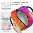 thumbnail image 3 of Balery Colorful Glitter Bolsa de Almuerzo para Mujeres, Caja de Almuerzo, Bolsa de Almuerzo Pequeña Impermeable, Tote de Almuerzo Reutilizable con Gran Capacidad, 3 of 6