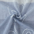 thumbnail image 2 of Dainty Home Silvia Ombre Stiped Floral Chinelle Embroidered Linen-Look 70" x 72" Shower Curtain In Blue, 2 of 6