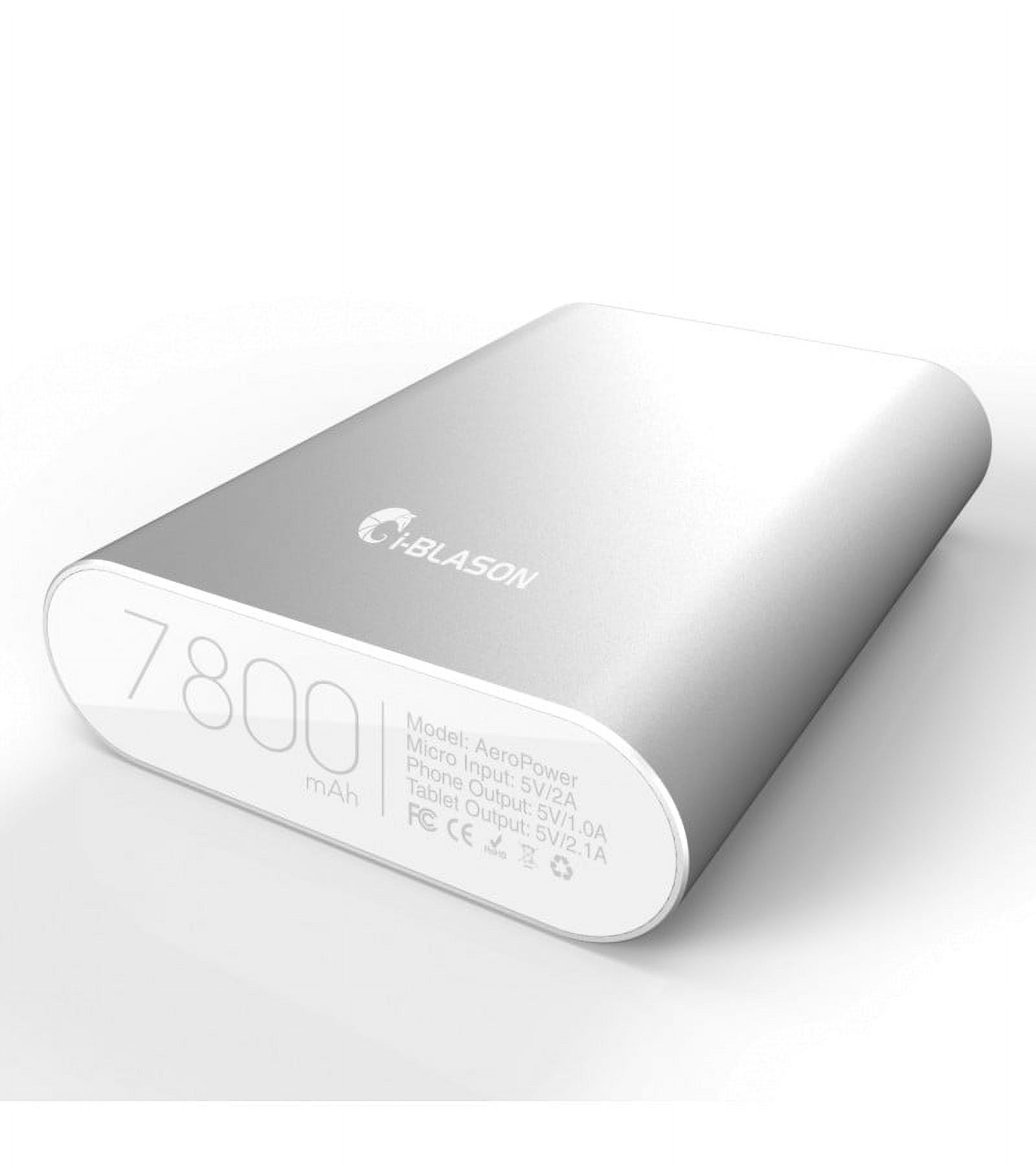 iPad Air 2 Battery, i_Blason? Aero 7800 mAh Dual Port Ultra Compact External Battery Portable USB Charger Power Bank _ Intelli_C