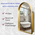 thumbnail image 3 of 20x34 Inch Oval Recessed White Metal Framed Medicine Cabinet Bathroom Wall Cabinet with Vanity Mirror and Adjustable Shelves,Wall Mirror with Storage for Bathroom, 3 of 14