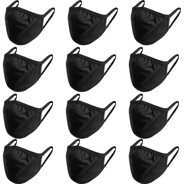 12Pcs Set Unisex 100 Cotton Face Mask Cloth Face Mask Reuseable
