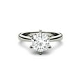 thumbnail image 4 of Charles & Colvard White Gold 8mm Moissanite 6-Prong Solitaire Engagement Ring-Size 7.5 1.9ct DEW, 4 of 8