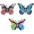 thumbnail image 1 of Arte de la pared mariposa metal YONGSHENG 3pcs, 1 of 5
