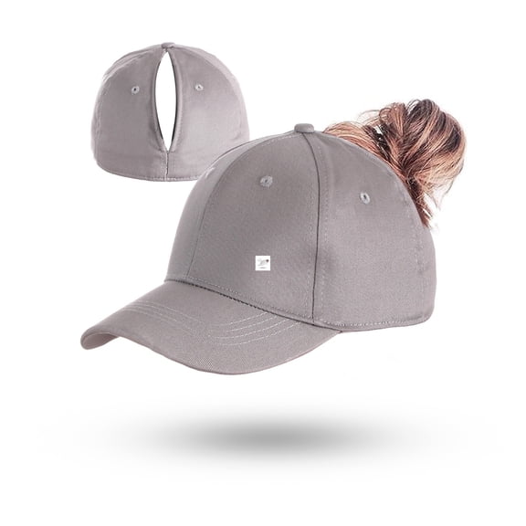 Women's Quick Dry Ponytail Baseball Cap Adjustable Sports Hat Breathable Running Hat Lightweight Tennis Golf Cap for Outdoor All Season Wear,Grey