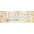 thumbnail image 2 of Grey, Jace 18x9 Black Ornate Wood Framed with Double Matting Museum Art Print Titled - Welcome Sign, 2 of 4