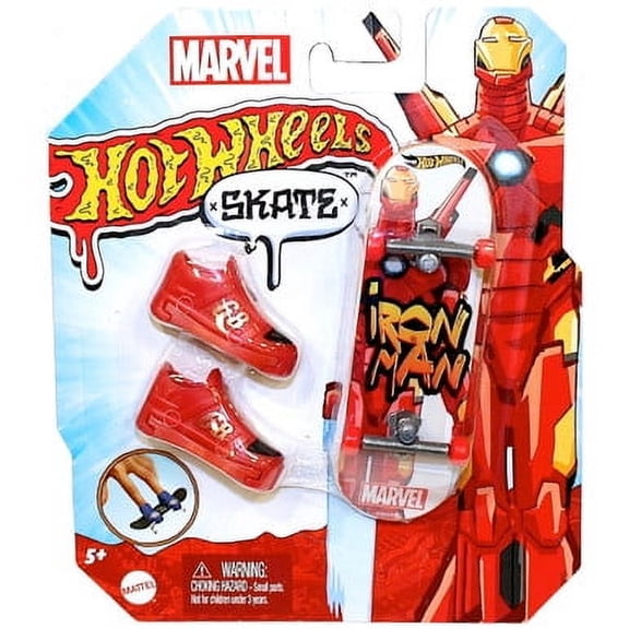 Iron Man Marvel Hot Wheels Skate Fingerboard and Shoes