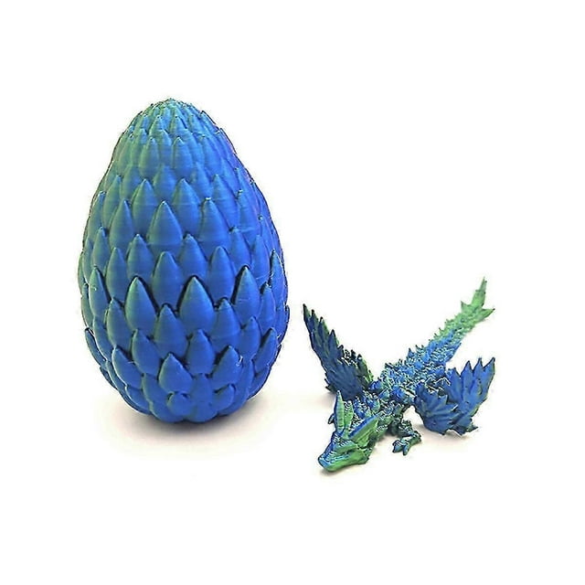 3D Printed Dragon Egg with Crystal Dragon Inside - Fantasy Decor & Collectible Decorative Piece