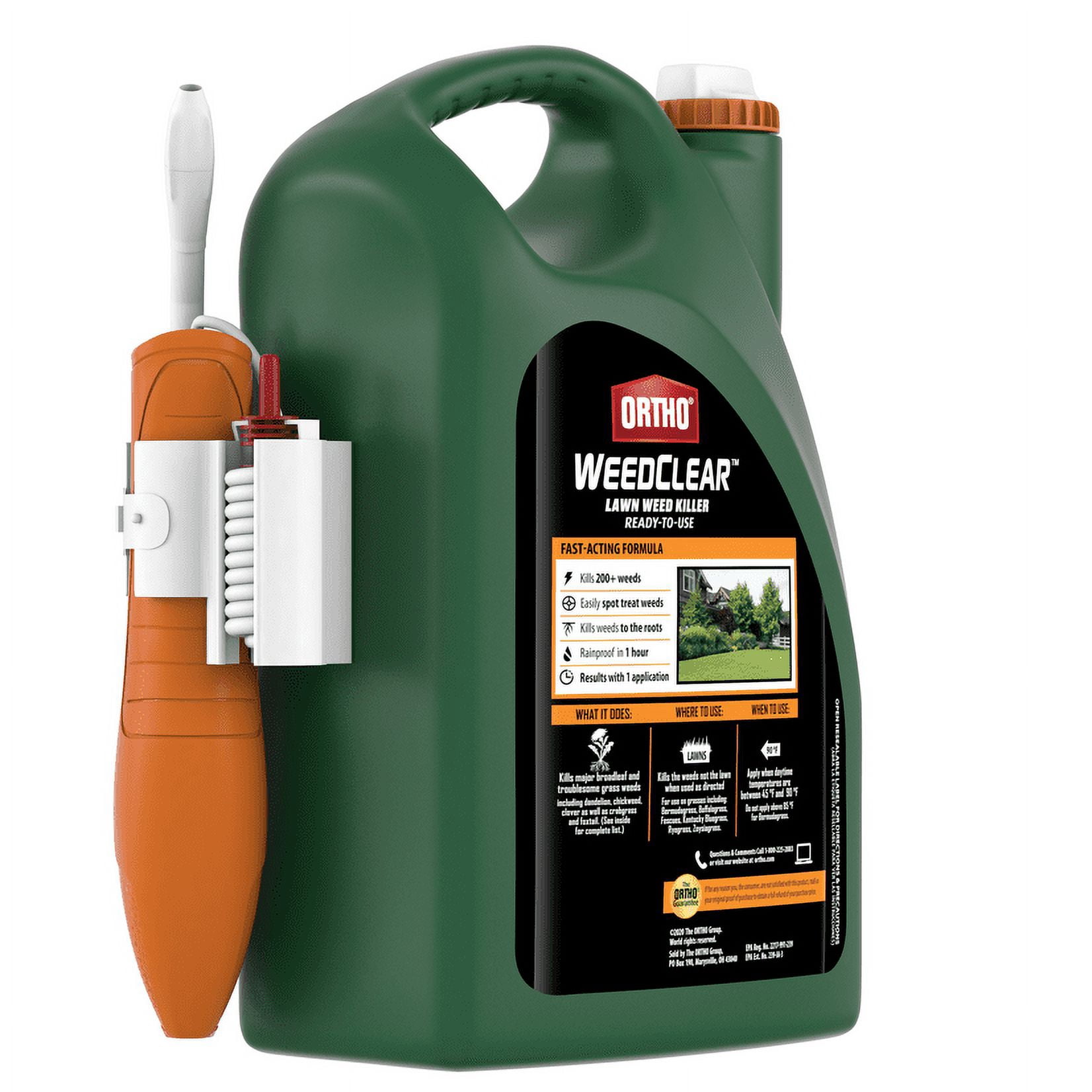 Ortho WeedClear Lawn Weed Killer Ready-to-Use with Comfort Wand (North), 1.1 gal.