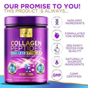 Collagen Peptides Powder 20G Per Serving - Grass Fed Hydrolyzed Collagen Powder Type I & III with Hyaluronic Acid & Biotin For Women, Unflavored - Hair, Skin, Nails & Joint Support - 28 Servings