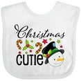 thumbnail image 3 of Inktastic Christmas Cutie snowman Boys or Girls Baby Bib, 3 of 4