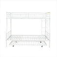 thumbnail image 6 of Bunk Bed, Save Space or Split Into 2 Beds, Metal Bunk Bed with Ladder and Safety Guardrail, Space-Saving Bunk Beds with Trundle for Teens & Adults, No Box Spring Needed, 6 of 9