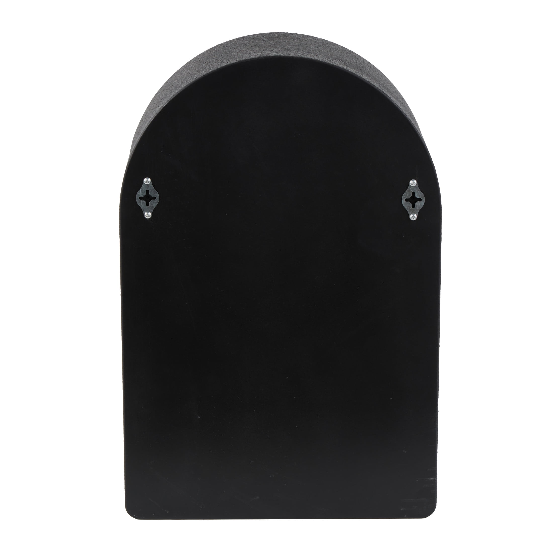 DecMode 16" x 8" Arched 4-Tier Black Geometric Wall Shelf with Rounded Block Shapes