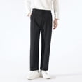 thumbnail image 2 of JAJAHO Mens Suit Pants Straight Leg Relaxed Fit Elastic Waistband Dress Pants Ankle Length Solid Color Versatile Trousers, 2 of 5
