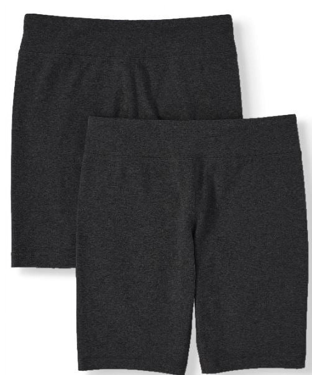 Athletic Works Womens Mid Rise 9" Bike Short, 2 Pack