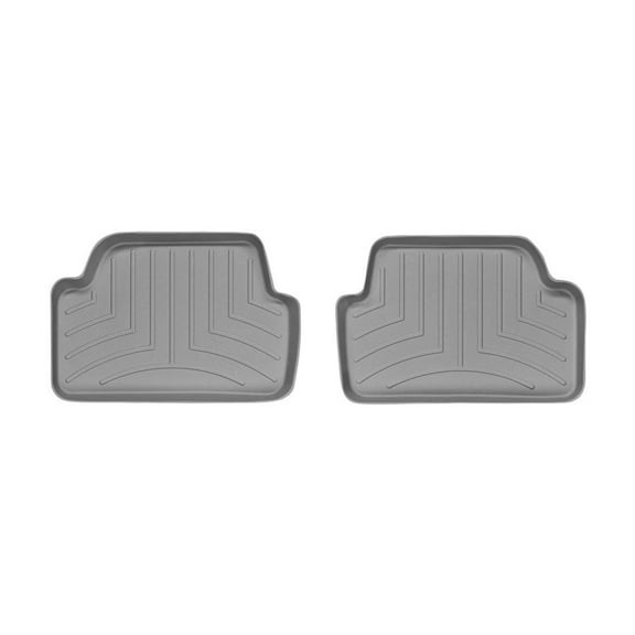 WeatherTech Custom Fit FloorLiners compatible with BMW 128i, 135is, 135i - 2nd Row (2-Piece Liner), Grey