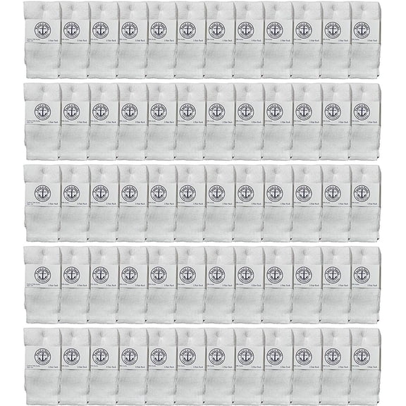 60 Pairs Of Yacht & Smith 14 Inch Wholesale Kids Tube Socks, Cotton Bulk Sport Socks Size 4-6 (White)