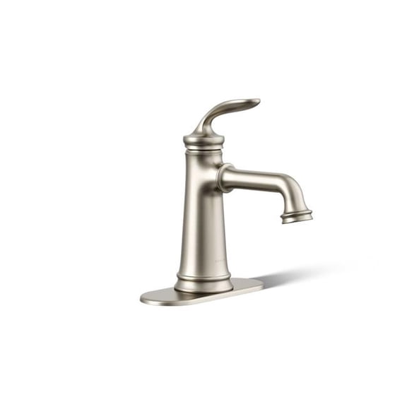 Open Box Kohler 27379-4-BN Single Handle Bathroom Sink Faucet, 1.2 GPM - Vibrant Brushed Nickel