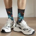 thumbnail image 5 of Goofa Galactic Jungle Dinosaurs Printed Men's Crew Socks, Soft Durable Breathable Moisture-Wicking with Odor Control Cotton socks, 5 of 9