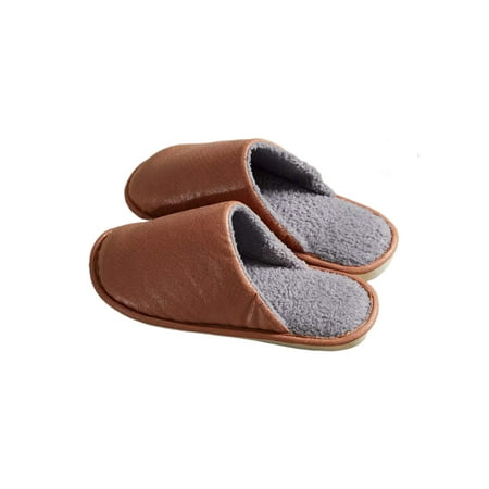 

Daeful Womens Non-slip Slip On House Shoes Indoor Lightweight Winter Warm Slippers Bedroom Casual Cozy Home Shoe Orange 7-7.5