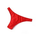 thumbnail image 5 of DJDLJWCJ Men's Thongs Underwear G-String, Thin Stretch Cotton Mens Bikini Briefs Underwear Low-Rise Underpant Red M, 5 of 6