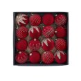 thumbnail image 2 of Eolstice Velvet Christmas Ball Ornaments, Flocked Balls with Glitter Embossed Details, Holiday Tree Hanging Festive Decor for Home, Party, Indoor, 2 of 5