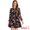 Black, variant on Layered Tiered Semi Sheer Chiffon Mini Dress L Blue Grey