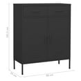 thumbnail image 4 of vidaXL Storage Cabinet Anthracite 80x35x101.5 cm Steel, 4 of 5