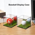 thumbnail image 2 of Visland Baseball Display Case UV Protected Acrylic Clear Square Ball Holder Baseball Stand Storage Holder Display Cube Box, 2 of 7