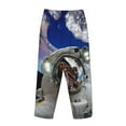 thumbnail image 5 of Disketp Astronaut In Outer Space Print Women'S Comfy Pajama Pants Casual Drawstring Palazzo Lounge Wide Leg Pants, 5 of 9