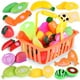 Jouets Enfants Jouets Réalistes Fruits Légumes en Plastique Coupe Jouets Cuisine Jouer Nourriture pour Enfants – image 1 sur 7