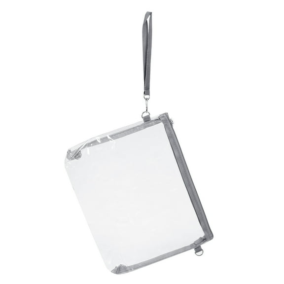 Uxcell 10"x7.5" Stadium Approved Clear Crossbody Purse Bag with Wrist Strap, Grey